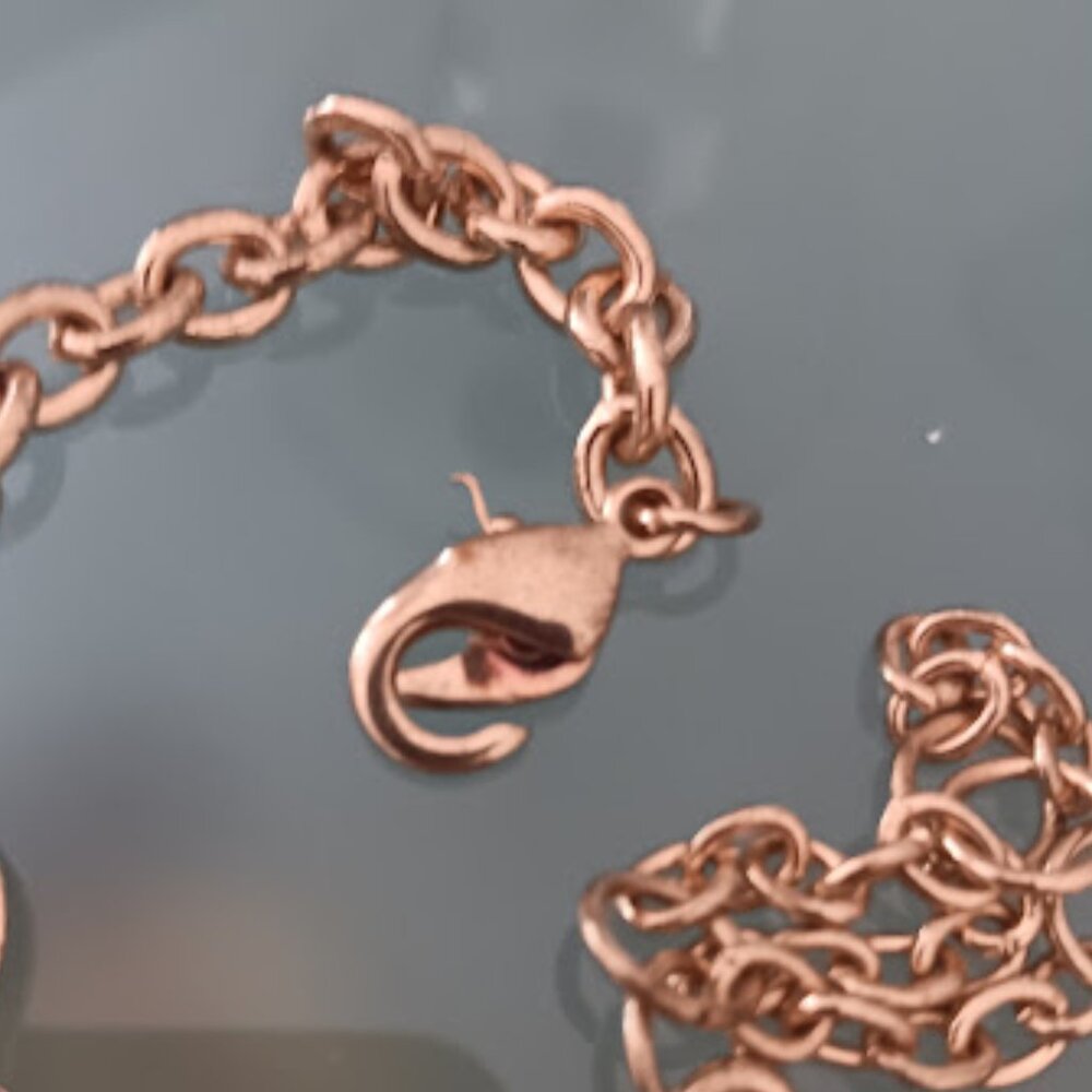 LEE By LEE ANGEL 12KT GP Mod/Contemporary Capri Gold Coral/Peach/Pink Necklace - Picture 3 of 3